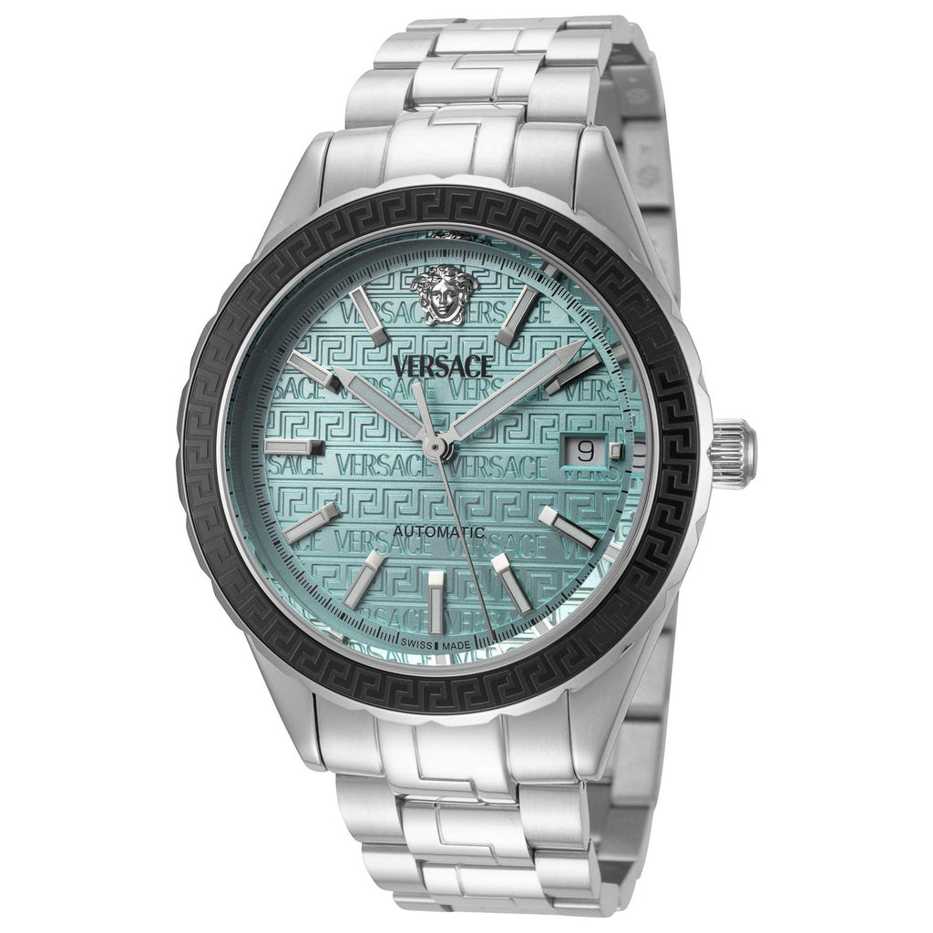 Versace Hellenyium Automatic Men's Turquoise Silver Watch