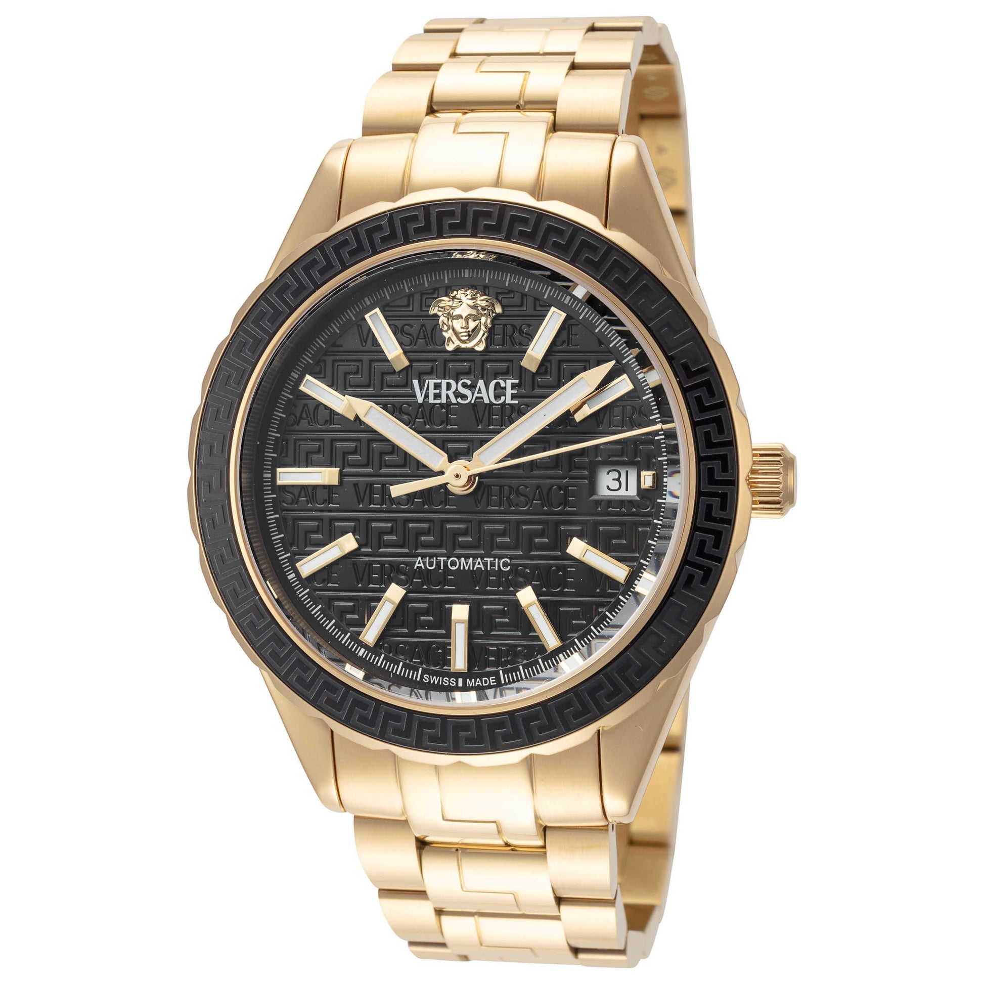 Versace Hellenyium Men's Gold Black Automatic Watch