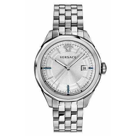 Versace Men's Watch Glaze Silver Bracelet
