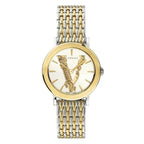 Versace Virtus 36mm Ladies' Silver Gold Watch