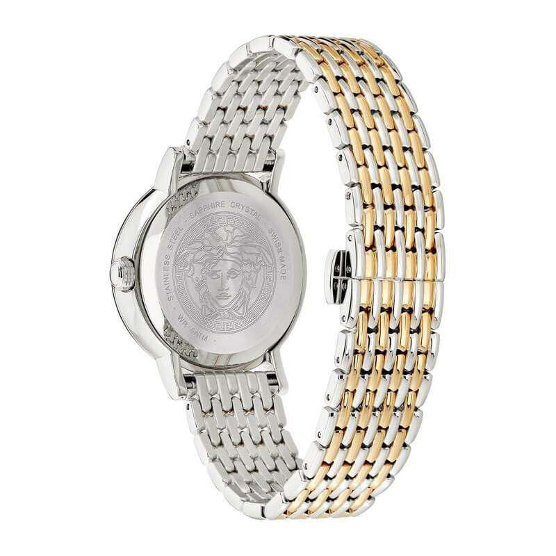 Versace Virtus 36mm Ladies' Silver Gold Watch