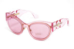 Versace Women's Sunglasses Cat Eye Transparent Pink