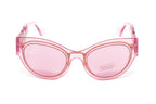 Versace Women's Sunglasses Cat Eye Transparent Pink