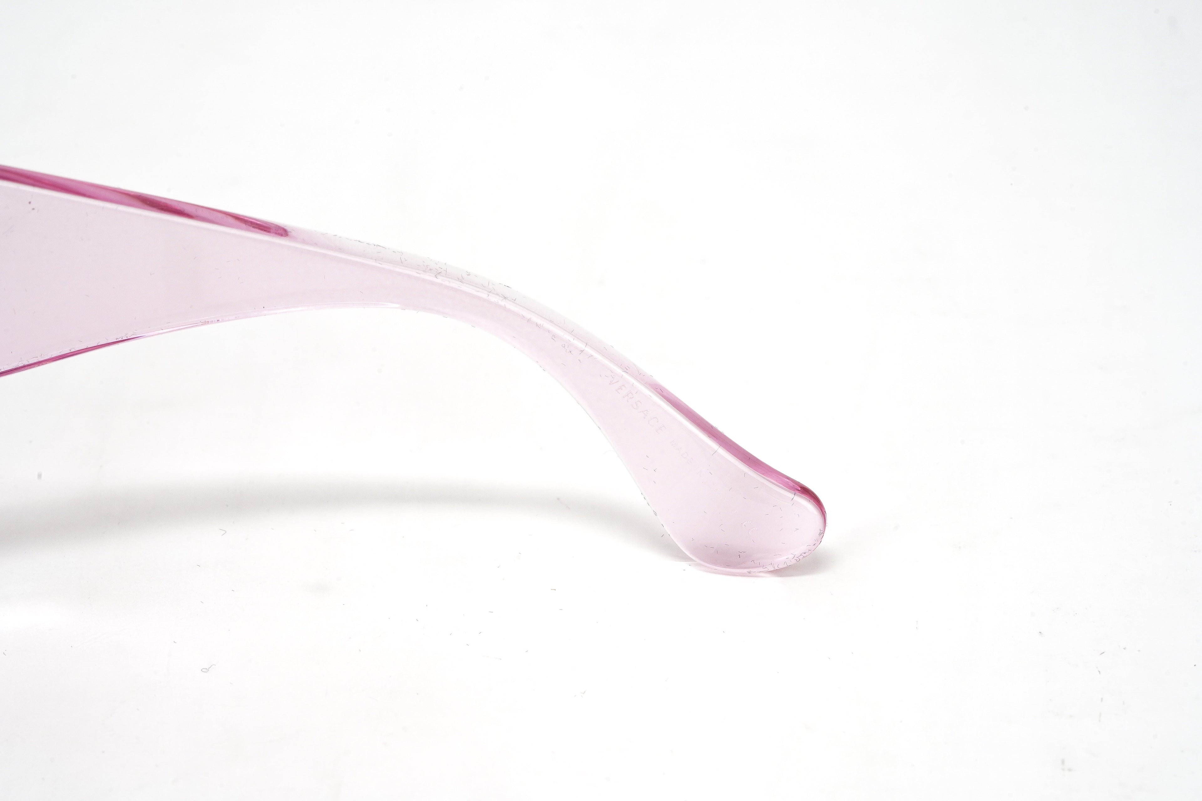 Versace Women's Sunglasses Cat Eye Transparent Pink
