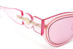 Versace Women's Sunglasses Cat Eye Transparent Pink