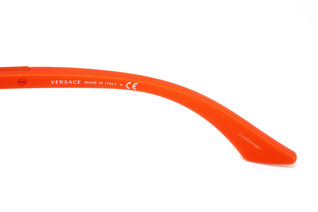 Versace Women's Sunglasses Rimless Shield Red