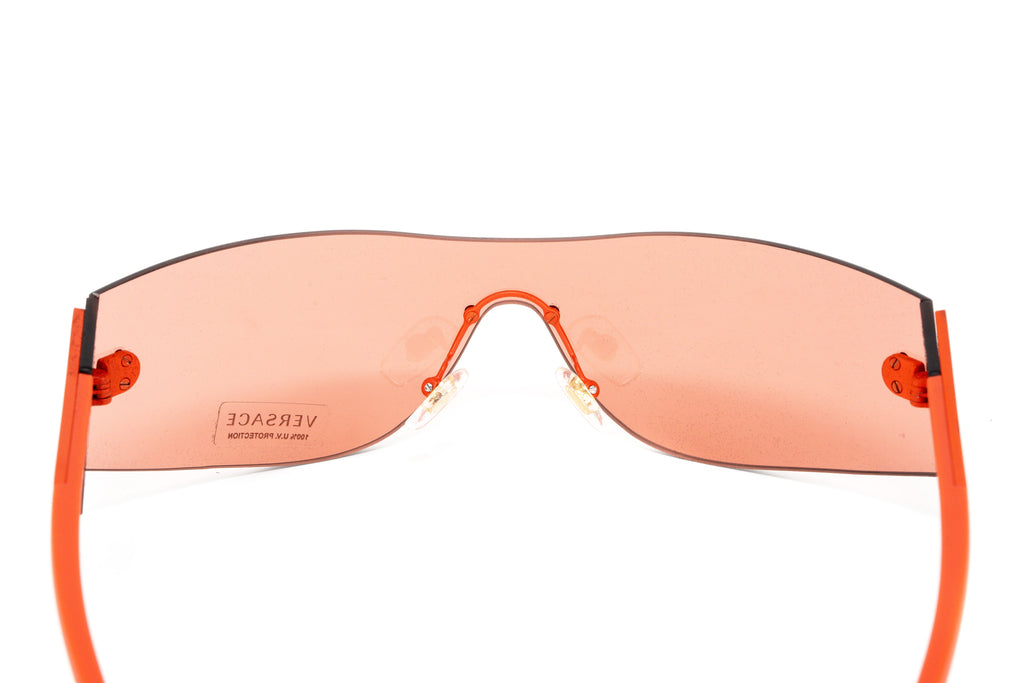 Versace Women's Sunglasses Rimless Shield Red