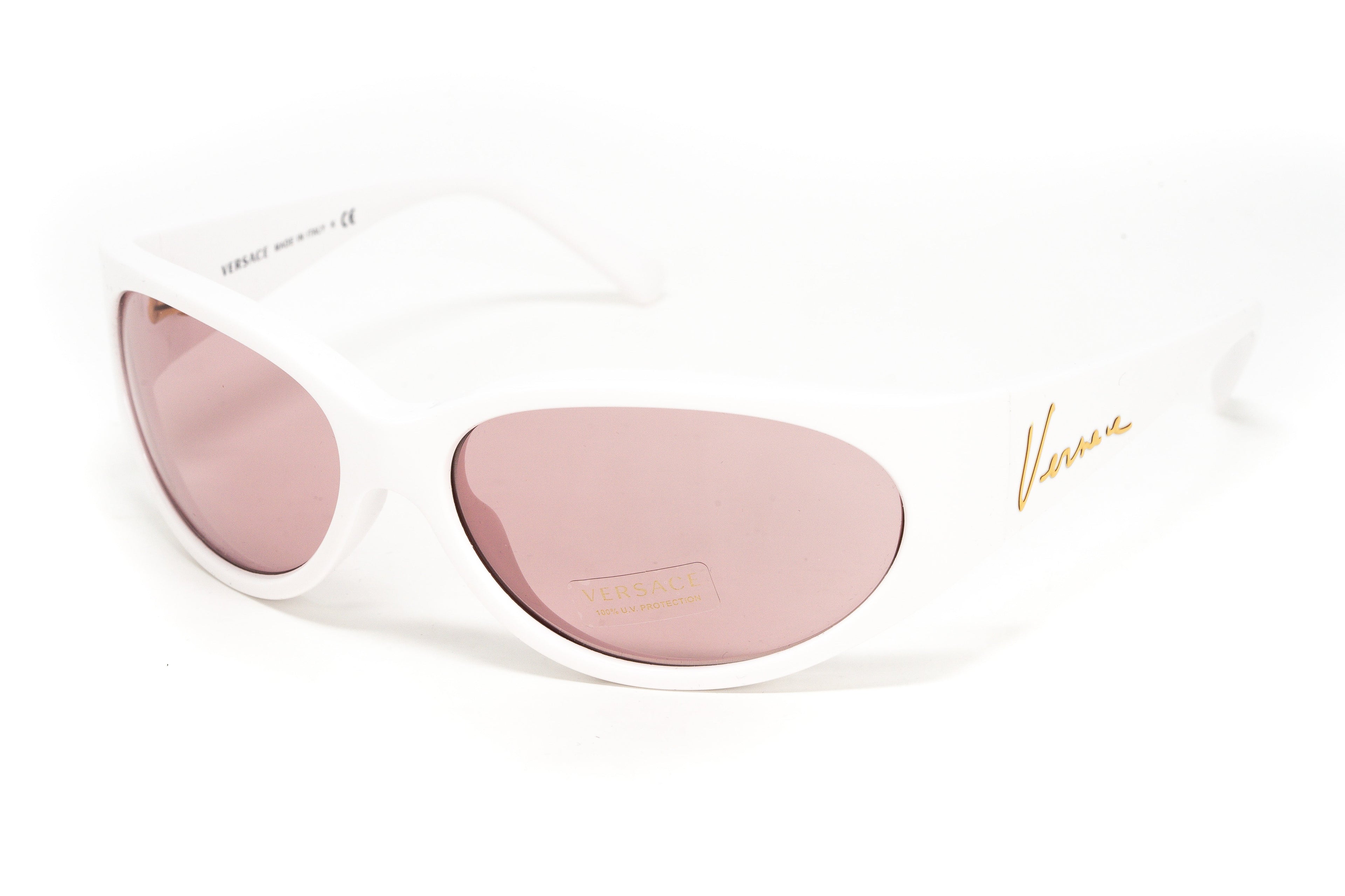Versace Women's Sunglasses Cat Eye White/Pink