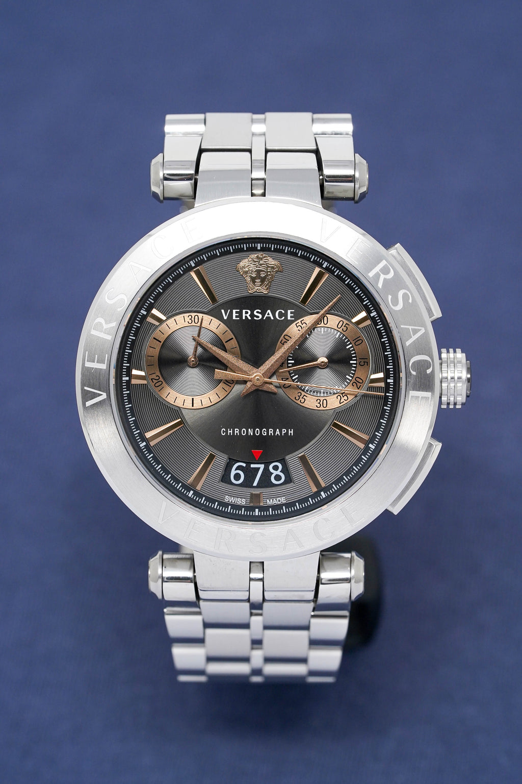 Versace Men's Watch Chronograph Aion Silver