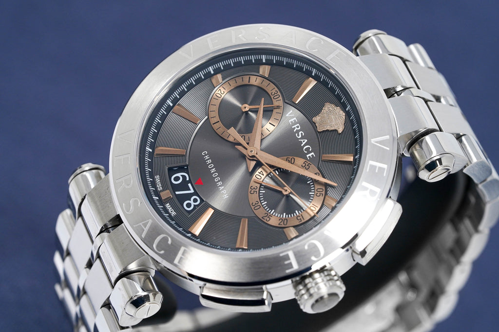 Versace Men's Watch Chronograph Aion Silver