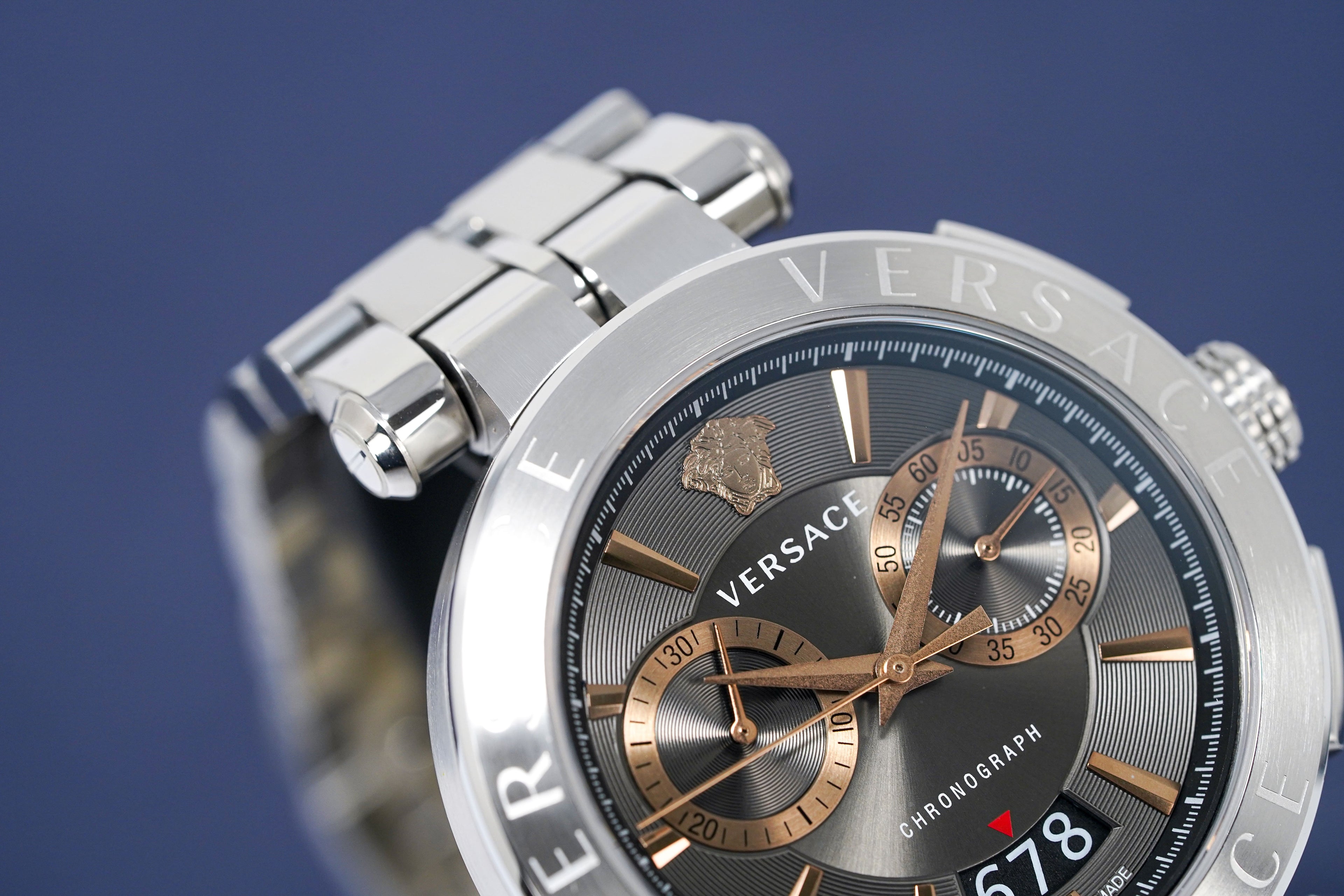 Versace Men's Watch Chronograph Aion Silver