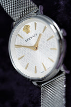 Versace Ladies Watch V-Circle 38mm Silver