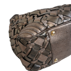 Versace Metallic Woven Hobo Bag