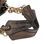 Versace Metallic Woven Hobo Bag