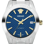 Versace Greca Classic Ladies’ Blue Silver Automatic Watch