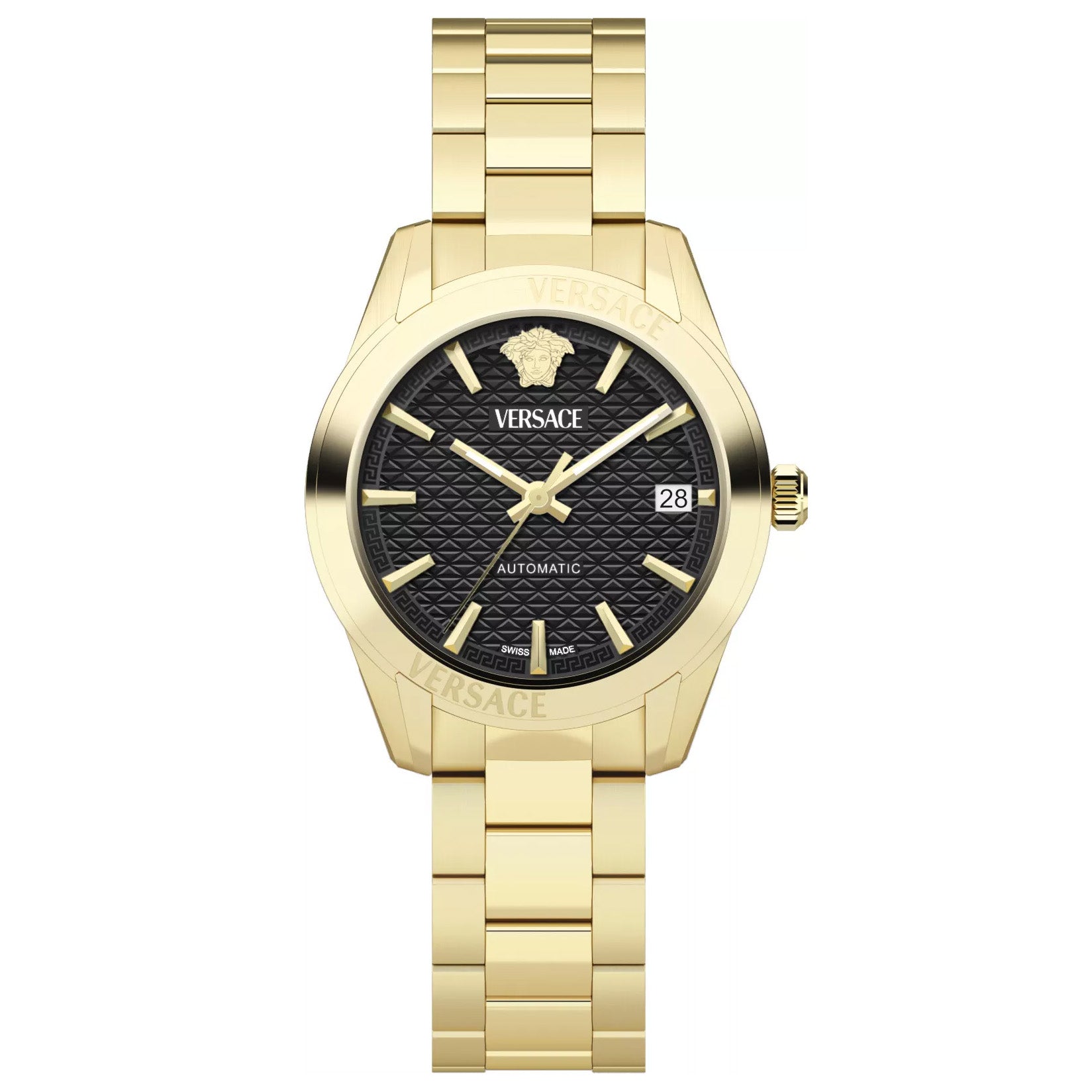 Versace Greca Classic Ladies’ Black Gold Automatic Watch