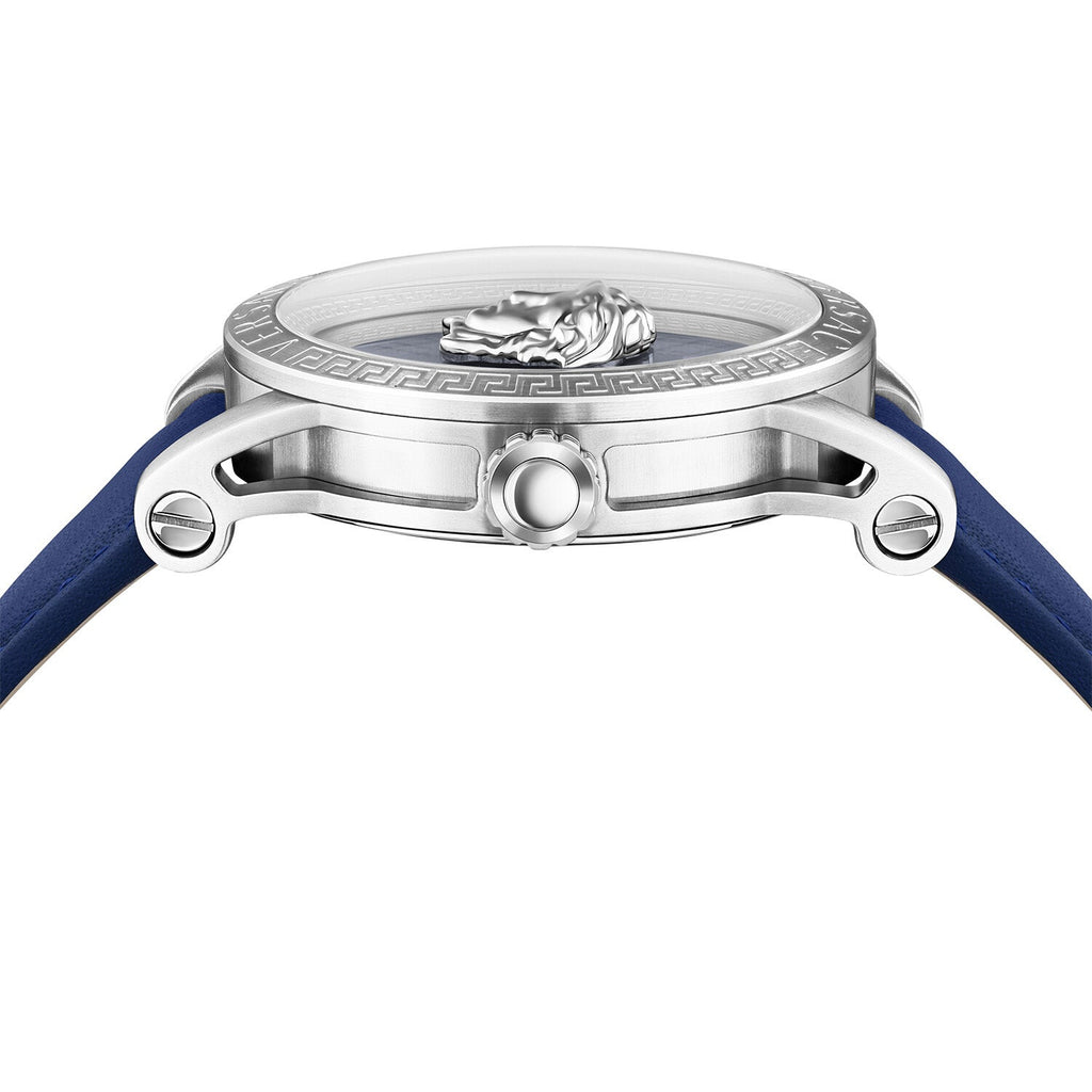Versace V-Code Quartz Men's Blue Silver Watch