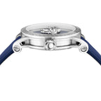 Versace V-Code Men's Blue Silver Quartz Watch