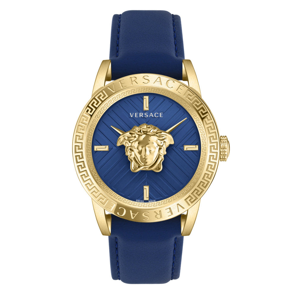 Versace V-Code Men's Blue Gold Quartz Watch