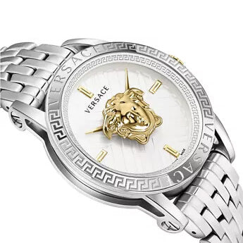 Versace V-Code Quartz Men's Silver Watch