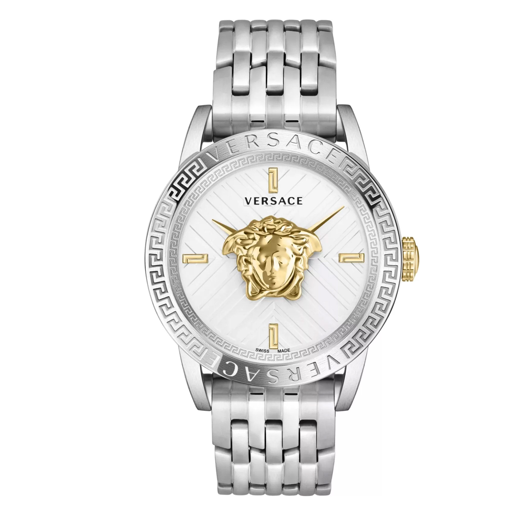 Versace V-Code Quartz Men's Silver Watch