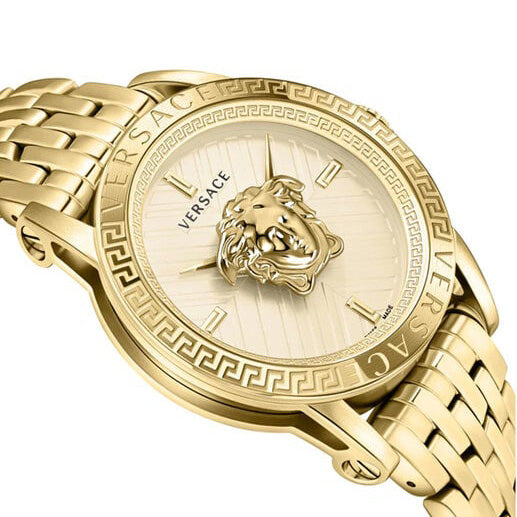Versace V-Code Men's Gold Quartz Watch
