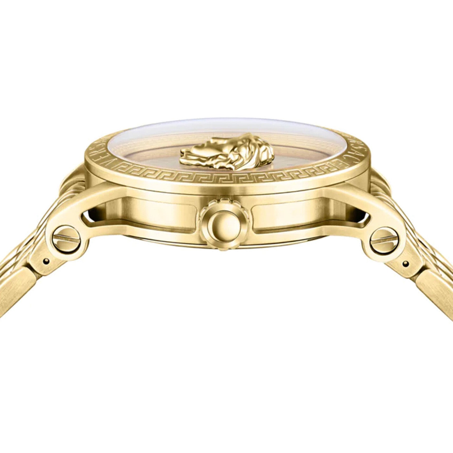 Versace V-Code Men's Gold Quartz Watch