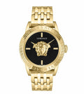Versace V-Code Men's Black Gold Quartz Watch