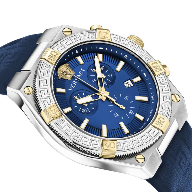 Versace Sporty Greca Chronograph Men’s Blue Watch