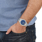 Versace Sporty Greca Chrono Silver Men’s Blue Watch