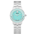 Versace V-Icon Ladies Turquoise Silver Watch
