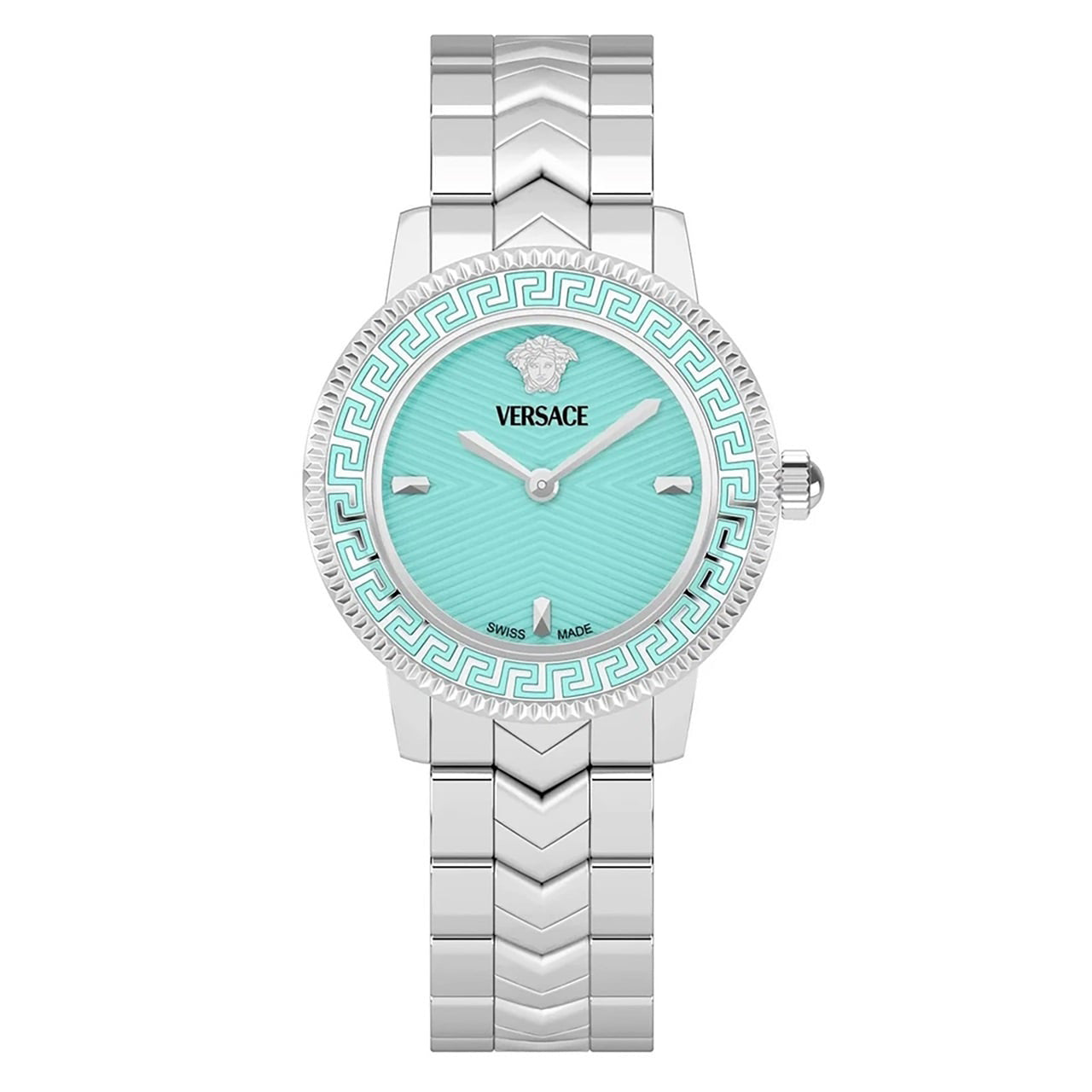 Versace V-Icon Women’s Turquoise Silver Watch