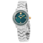 Versace V-Icon Ladies Green Silver Watch