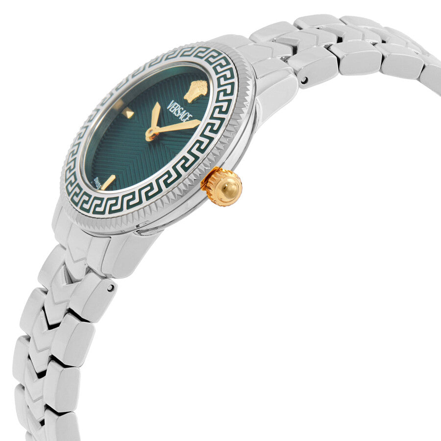 Versace V-Icon Women’s Green Silver Watch