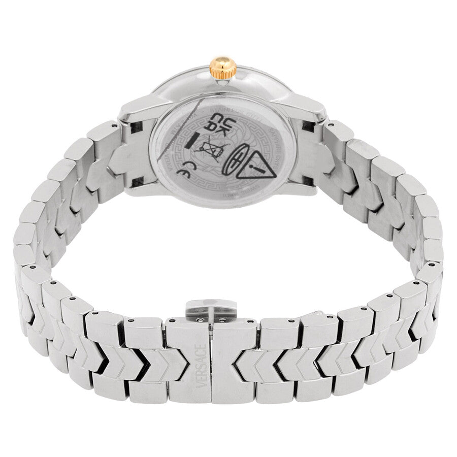 Versace V-Icon Ladies Green Silver Watch