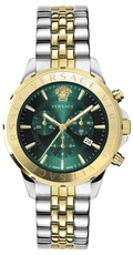 Versace Men's Watch Chrono Signature Green Bracelet