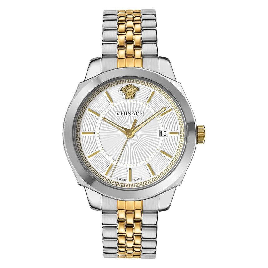 Versace Men's Watch Icon Classic White Two-Tone Bracelet
