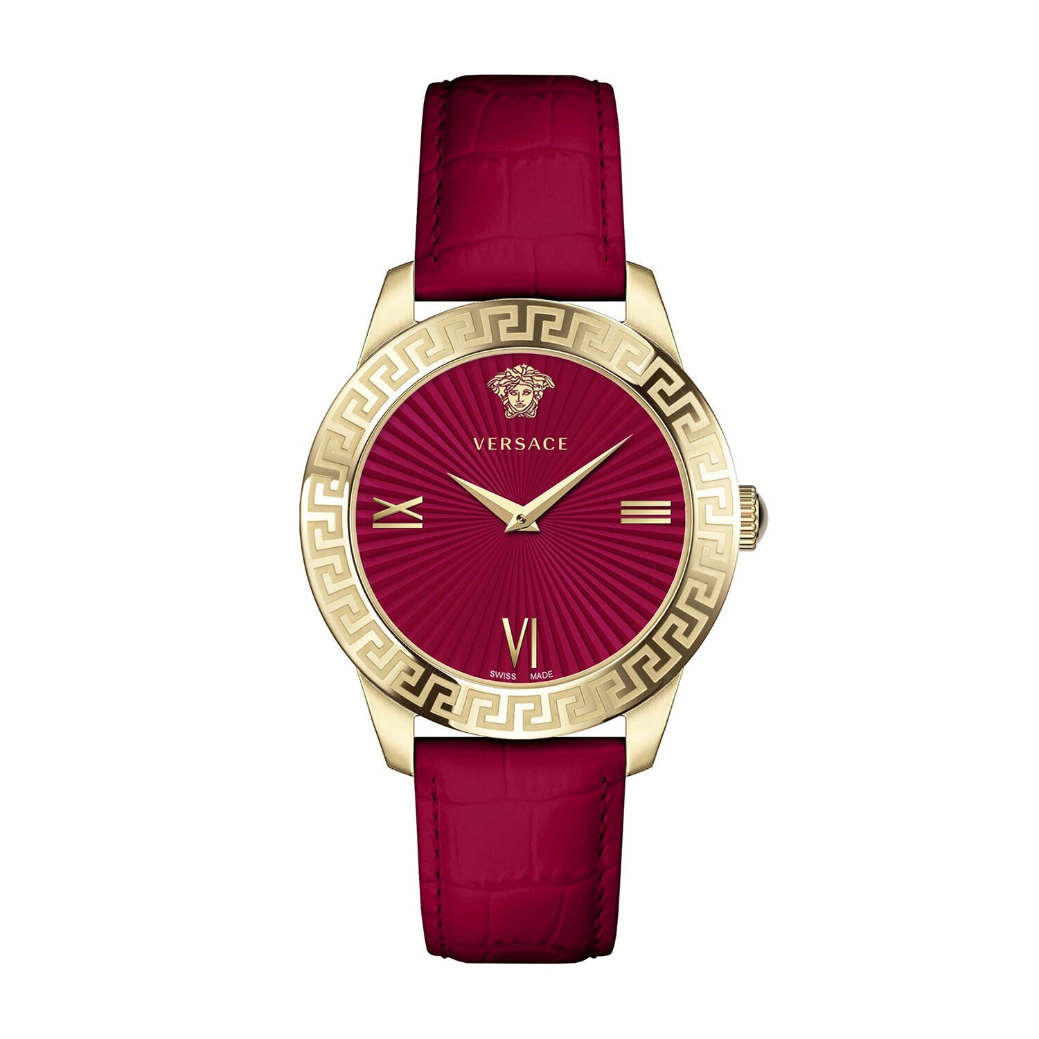 Versace Greca Signature Quartz Ladies' Red Gold Watch