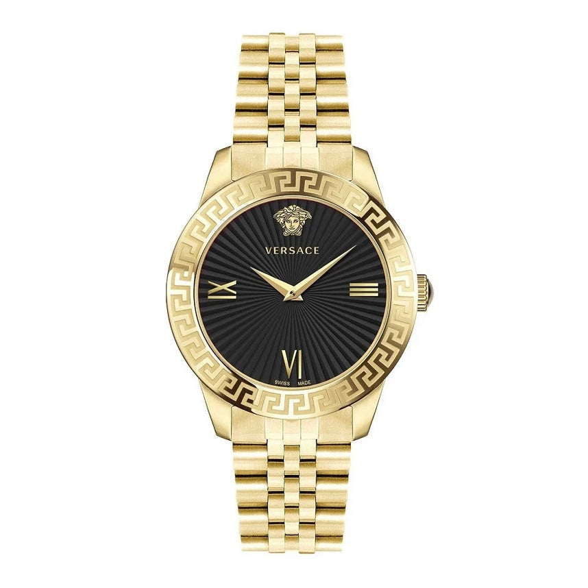 Versace Ladies Watch Greca Signature 38mm Black Gold