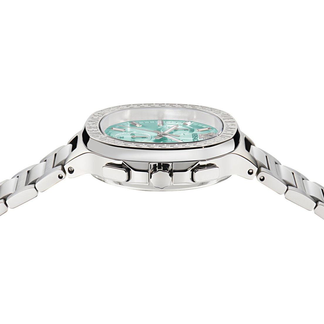 Versace V-Lady Square 40mm Turquoise Chronograph Watch