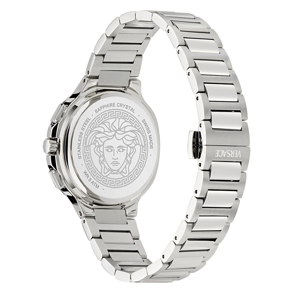 Versace V-Lady Square 40mm Turquoise Chronograph Watch
