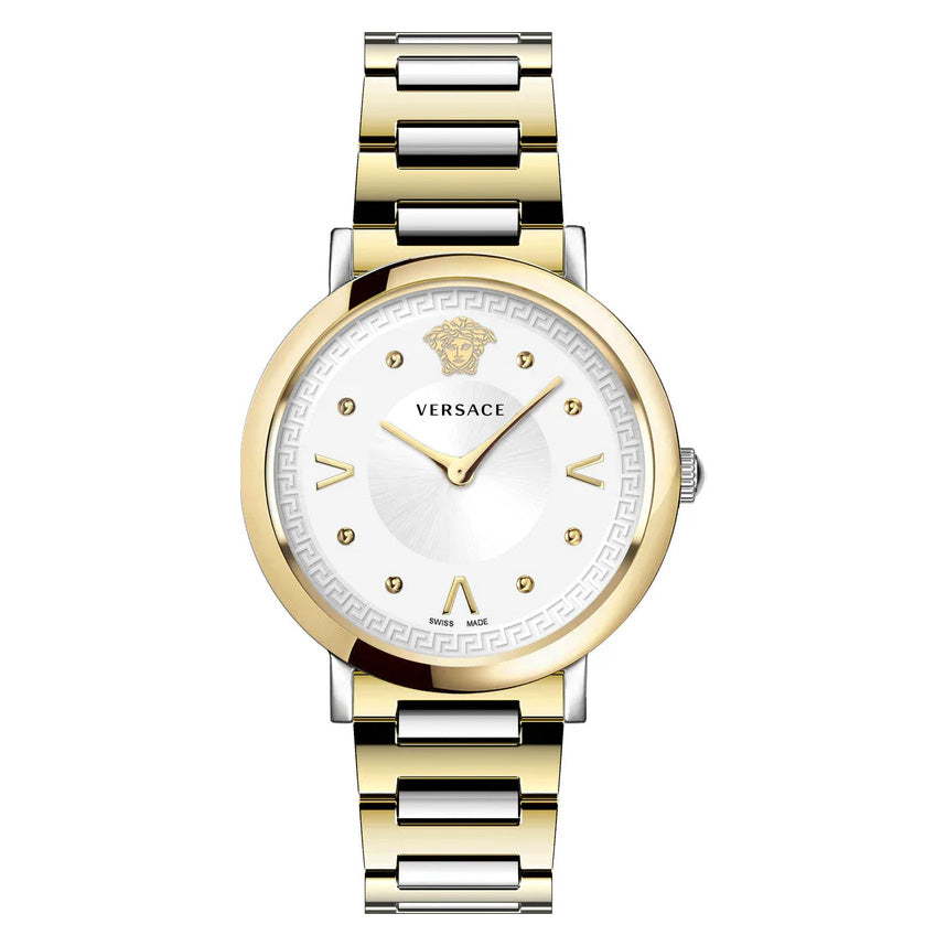 Versace Ladies Watch Pop Chic White Two-Tone Bracelet