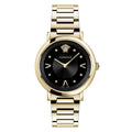 Versace Ladies Watch Pop Chic Black Gold Bracelet