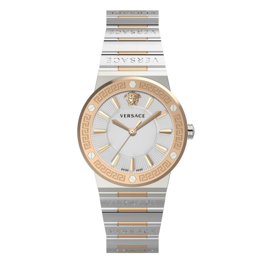 Versace Greca Logo Ladies' Silver Gold Watch