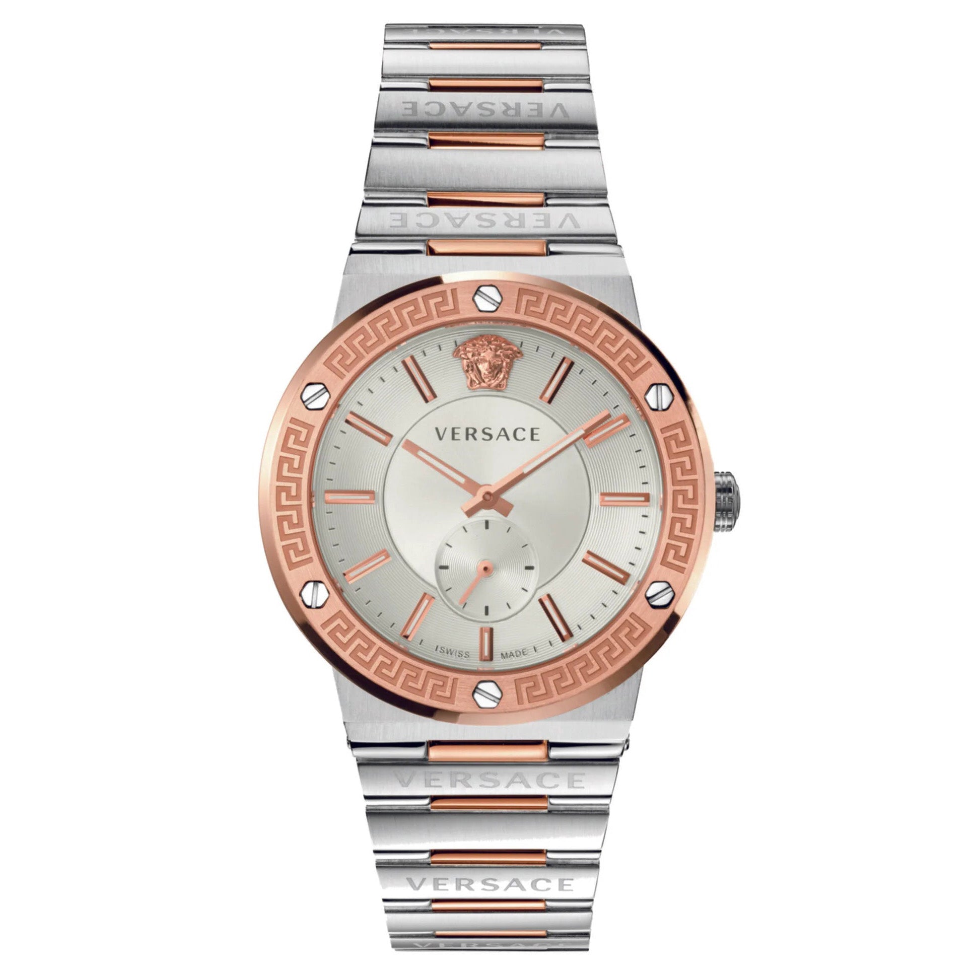 Versace Greca Logo Men’s Silver Quartz Watch