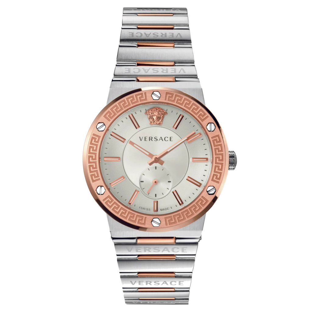 Versace Greca Logo Silver Quartz Men’s Watch