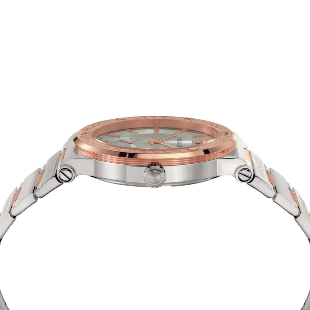 Versace Greca Logo Silver Quartz Men’s Watch