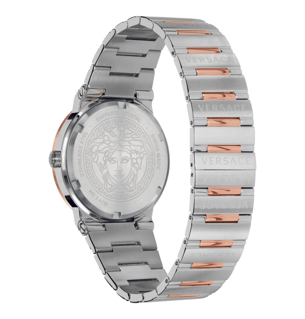 Versace Greca Logo Silver Quartz Men’s Watch