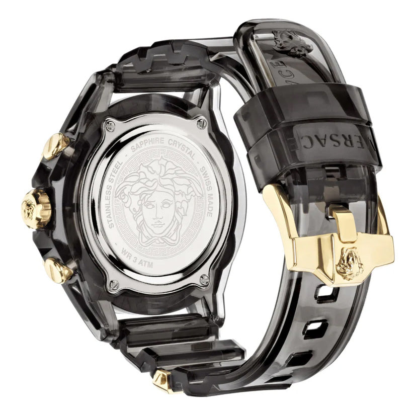 Versace Icon Active Chronograph Men's Black Gold Watch