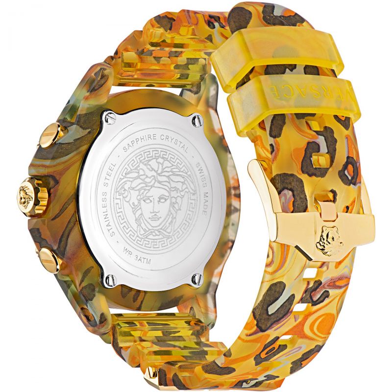 Versace Unisex Watch Chronograph Active Yellow Leopard